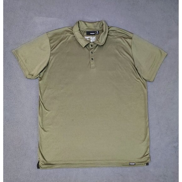 Truewerk Tech Performance Snap Polo Shirt Mens 2XL/XXL Green Hike Preppy Casual - Picture 1 of 5